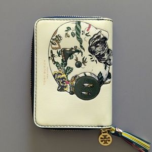 Tory Burch Peggy The Pig Zip-Around Leather Coin Case